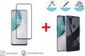 2-In-1 Screenprotector Hoesje Bescherming Protector Set Geschikt Voor OnePlus Nord N10 5G - Full Cover 3D Tempered Glass Screen Protector Met Siliconen Back Bescherm Hoes Cover Cas