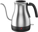 Home Elektrische Waterkoker - 1 liter - 1200W- Pour over Kettle - RVS - Met Temperatuurindicatie