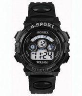 Hidzo Kinderhorloge S-Sport ø 30 mm - Zwart - Kunststof