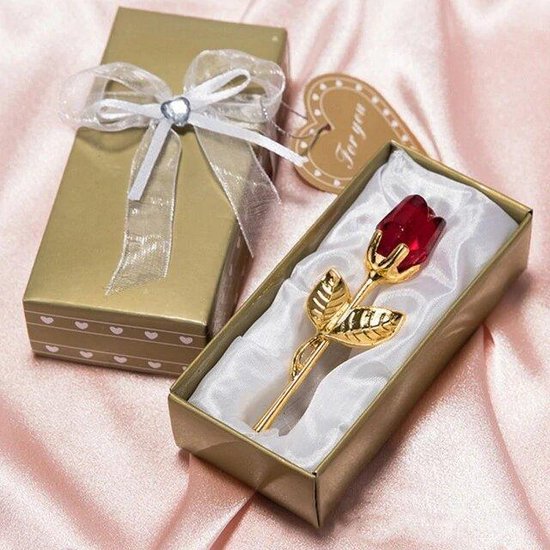 het laatste Rudyard Kipling Kind Gouden roos met diamant in luxe doos - rood - Moederdag Cadeautje - rozen -  verjaardag... | bol.com