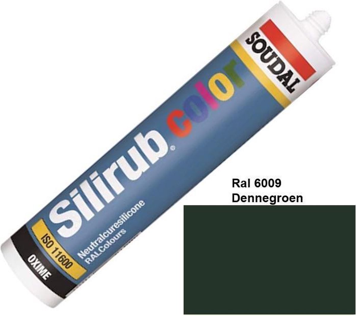 Soudal Silirub Color kit – siliconekit – montagekit - RAL 6009 - Dennengroen - 105830