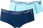 O'Neill Dames Hipster 2-Pack Plain Blauw/Mint 801042