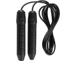 Springtouw - Zwart PVC rope - Skipping Rope - Jump Rope - Verstelbaar - Crossfit - Fitness - Speedrope