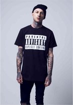 Urban Classics Heren Tshirt -2XL- Parental Advisory Zwart