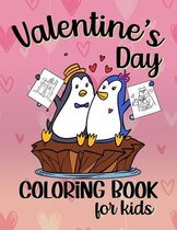 Valentine's Day Coloring Book For Kids: cute animal couple themed books for little boys and girls featuring penguins, foxes, sheep, cows, cats, pigs,