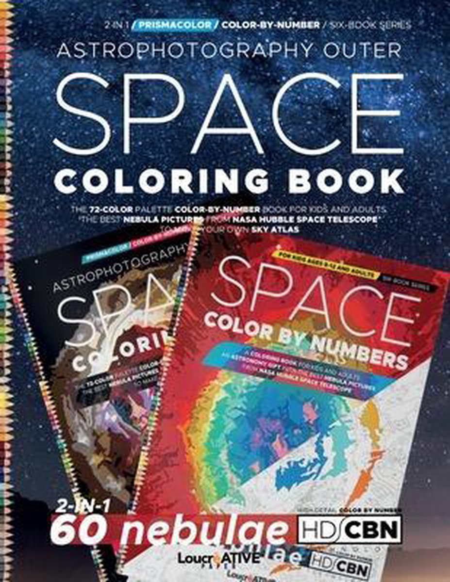 Space Color by Numbers for Kids Ages 8-12 and Adults by LoucreAtive Paper