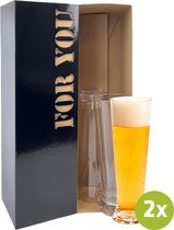 2x Bierglas Kopenhagen 30cl Cadeauset | Onbreekbare kunststof / plastic drinkglazen