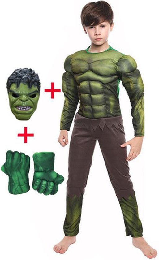WiseGoods Leuke Verkleedkleding van de Hulk - Superheld Verkleedpak voor  Kinderen -... | bol.com