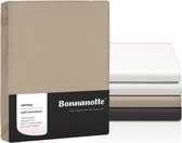Bonnanotte Jersey Split Hoeslaken - Off White - 180x200/210 cm