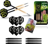 XQ Max - Michael van Gerwen - 20 gram Brass (100% NETT)  - dartpijlen - inclusief extra originele - darts shafts - en - darts flights