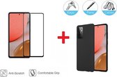 2-In-1 Screenprotector Hoesje Bescherming Protector Set Geschikt Voor Samsung Galaxy A72 4G/5G - Full Cover 3D  Tempered Glass Screen Protector Siliconen Back Bescherm Hoes Cover Case - Doorz