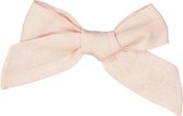 Haarspeld strik linnen ballerine (roze)