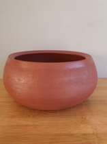 Mica Decorations Douro ronde schaal Rood - Terracotta - H12,5 x D27 cm ,opening D 20cm