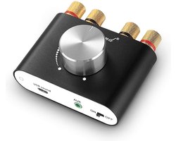 DrPhone NB Mini Fosi - Bluetooth 5.0 - Stereo HiFi - Digitale Versterker 2.0 kanaal 50W × 2 met AUX / USB /Draadloze audio-ontvanger met Voeding 12V/5A