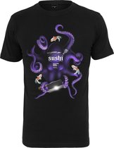 Heren T-Shirt Octopus Sushi Tee zwart