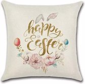 Kussenhoes Pasen - Happy Easter - Kussenhoes - 45x45 cm - Sierkussen - Polyester