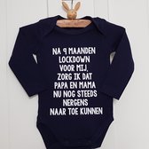 Baby Rompertje met tekst aankondiging bekendmaking zwangerschap cadeau voor de liefste aanstaande opa en oma oom tante papa mama broer zus lockdown corona zwangerschapsaankondiging