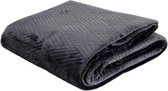 Oneiro's VEL Beddensprei Antraciet - 220 x 240 cm - grijs – tweepersoons – beddengoed – slaapkamer – spreien - polyester - katoen