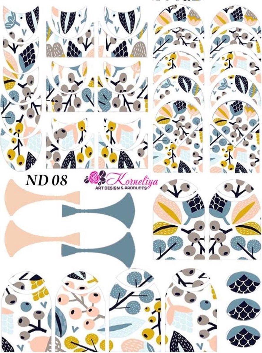 Goedkoopste Waterdecal - Nailart Decal - Korneliya Dress On ND 08