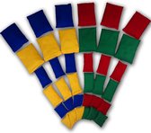 MD Sport | Pittenzakken set van 36 | 12 mini | 12 medium | 12 XL - 4 kleuren