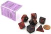 Afbeelding van het spelletje Gemini Polyhedral 7-Die Sets - Purple-Red W/Gold