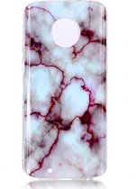 Motorola Moto G6 Plus Hoesje - Mobigear - Marble Serie - TPU Backcover - Paars - Hoesje Geschikt Voor Motorola Moto G6 Plus