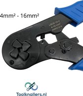 Adereindhulstang 4,0 mm tot 16,0 mm verpakt in stevige toolbag | Krimptang | Ferrule | Draadhuls | Adereindhuls | Adereindhulzen