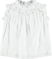 Name it blouse meisjes - wit - NKFfanne - maat 122/128