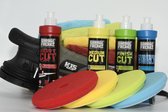 Polijstmachine set bestaande uit;  PLSH H15 Excentrische polijstmachine 15 mm slag met opbergtas , 4 x Polijstpasta garage Freaks by Menzerna, 4 x polijstpad, 4 x Microfiber  550 g