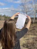 Biologisch rompertje met tekst | Papa heeft de tofste collega's | Grijs | 74/80