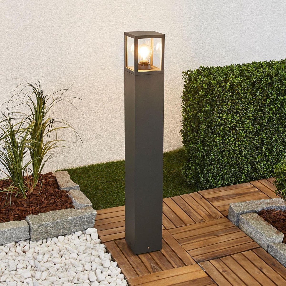 LOOM DESIGN Baldur LED Tuinpadverlichting, Zwart, Hoogte 60 Cm Aluminium 10035608