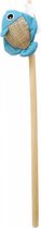 M-pets Kattenspeelhengel Met Vis 35 Cm Hout Blauw