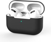 Apple AirPods Pro Hoesje - Zwart - one-piece - Siliconen - Case - Cover - Soft case