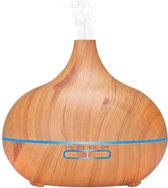 Behave Aroma Diffuser 400ml - Hout kleur - Luchtbevochtiger - Verstuiver - Vernevelaar