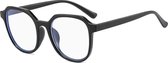 Computerbril - Anti Blauwlicht Bril - Retro Elton - Mat Zwart