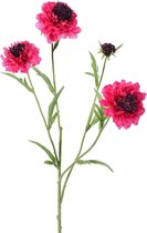 Viv! Home Luxuries Scabiosa - zijden bloem - roze - 80cm - topkwaliteit