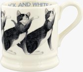 Emma Bridgewater Mug 1/2 Pint Cats Black & White Cat