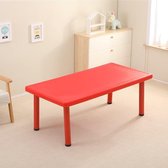 Kindertafel, stevige kunststof tafel rood 120 x 60 cm