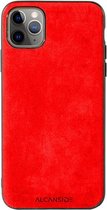 iPhone 11 Pro Hoesje Alcantara 2020 - Rood