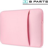 BParts - 15.6 inch Extra vak Laptop sleeve - Beschermhoes laptop - Laptophoes - Extra zachte binnenkant - Lichtroze