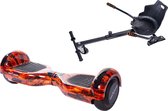 Pakket Smart Balance Hoverboard 6.5 inch, Regular Flame met HoverKart, Motor 700 Wat, Bluetooth, LED