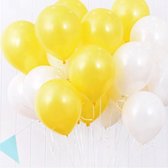 Ballonnen Pasen - Geel - Wit | Effen | Baby Shower - Kraamfeest - Verjaardag - Geboorte - Fotoshoot - Wedding - Marriage - Birthday - Party - Feest - Huwelijk - Jubileum - Decoratie - Paasballonnen - Paasversiering | Versiering - DH collection