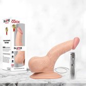Realistische dildo vibrerend met zuignap – 15 cm - King Cock - trilfunctie - anale dildo - vaginale dildo – vibrator – Beige – met afstandsbediening - natuurlijk