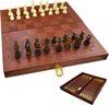 Afbeelding van het spelletje Queen’s Gambit | Lederen Schaak Box | Groot! Schaakbord: 40 x 40 cm | Luxe Leren Speelbord | Houten Schaakspel | Houten Schaak Stukken | Schaak Box | Brain Trainer | Educatief Speelgoed | Bordspel | Backgammon | Schaken