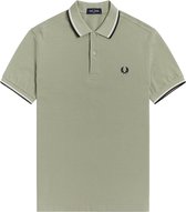 Fred Perry Poloshirt - Mannen - licht groen/zwart/wit