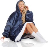 Hoodie Deken Blauw - Deken Met Mouwen Voor Volwassenen - Deken Met Mouwen - Hoodie Blanket  - Fleece Deken Met Mouwen - Kerstcadeau - Voor Mannen - Voor Vrouwen - Kerst Cadeau Voor