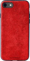 iPhone 7 / 8 / SE Hoesje Alcantara 2020 - Rood