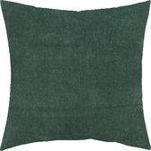 Oneiro's Luxe Sierkussen RIBBEL Velvet Groen - 45 x 45 cm - bruin - sierkussens - Nylon - polyester - luipaard - interieur - kussens woonkamer - kussens - woonaccessoires - sierkussens groen