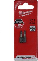 Milwaukee Shockwave impact duty schroefbit PZ 1 - 25mm - 4932352435