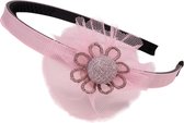 Jessidress Haarband Sterke Haar Diadeem met kleine bloem - Roze